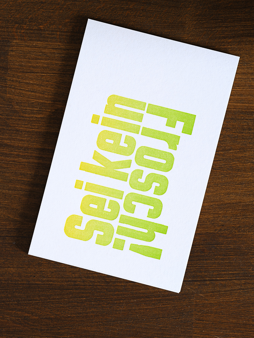 Postkarten für alle Lebenslagen: Sei kein Frosch!